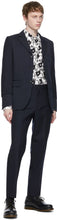 Comme des GarÃ§ons Homme Deux Navy Wool Serge Trousers