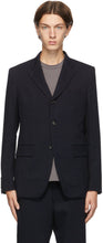 Comme des GarÃ§ons Homme Deux Navy Wool Twill Blazer - Commez des garçons Blazer de laine de laine de laine de la marine Navy - comme des garÃ§ons Homme Deux 해군 양모 능직 블레이저