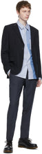 Comme des GarÃ§ons Homme Deux Navy Wool Twisted Stripe Blazer