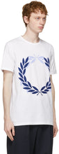 Comme des GarÃ§ons Homme Deux White Fred Perry Edition Laurel Wreath T-Shirt