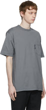 Comme des GarÃ§ons Homme Grey Garment-Dyed Pocket T-Shirt