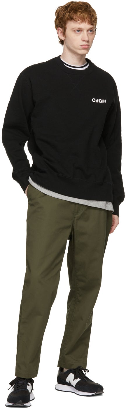 Comme des GarÃ§ons Homme Khaki Cotton Chino Trousers