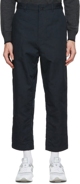 Comme des GarÃ§ons Homme Navy Canvas Oxford Trousers - Commez des garçons Homme Navy Canvas Oxford Pantalons - comme des garÃ§ons homme navy 캔버스 옥스포드 바지