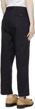 Comme des GarÃ§ons Homme Navy Cotton Drill Trousers