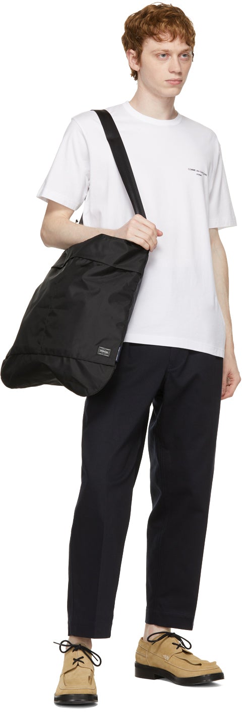 Comme des GarÃ§ons Homme Navy Cotton Drill Trousers