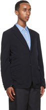 Comme des GarÃ§ons Homme Navy Wool Gabardine Blazer