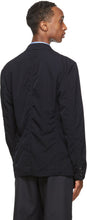Comme des GarÃ§ons Homme Navy Wool Gabardine Blazer