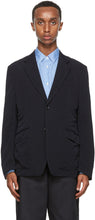 Comme des GarÃ§ons Homme Navy Wool Gabardine Blazer - Commique des garçons homme marine laine gabardine blazer - comme des garÃ§ons homme navy wool gabardine blazer.