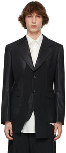Comme des GarÃ§ons Homme Plus Black Chintz Wool Coat - Commez des garçons Homme plus laine de chintz noir - comme des garÃ§ons homme 플러스 블랙 chintz 양모 코트