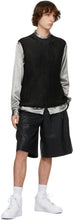 Comme des GarÃ§ons Homme Plus Black Chintz Wool Shorts