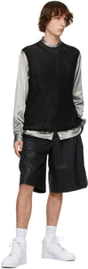 Comme des GarÃ§ons Homme Plus Black Chintz Wool Shorts