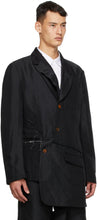 Comme des GarÃ§ons Homme Plus Black Double Twill Garment-Treated Blazer