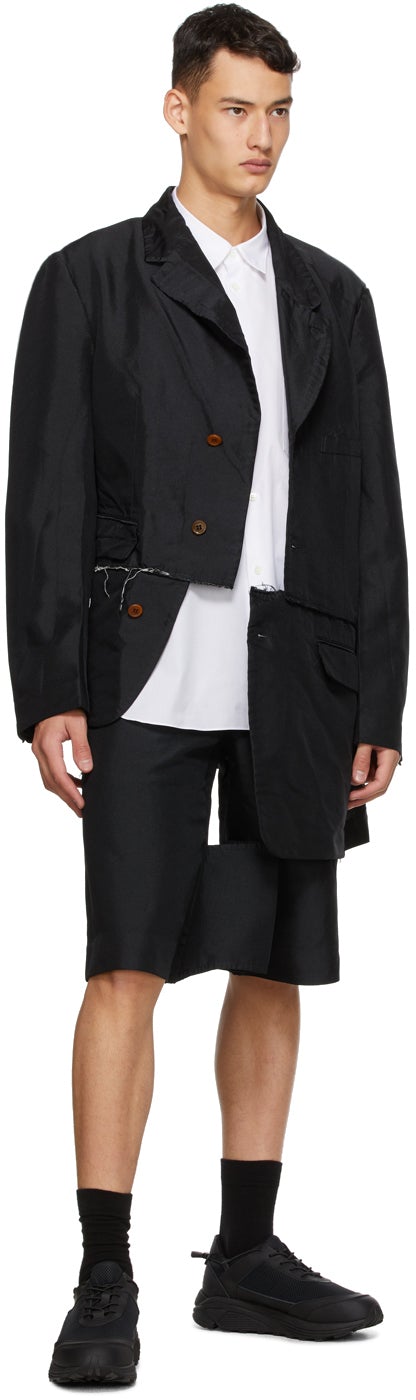 Comme des GarÃ§ons Homme Plus Black Double Twill Garment-Treated Blazer