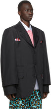 Comme des GarÃ§ons Homme Plus Black Gabardine Cut-Out Blazer