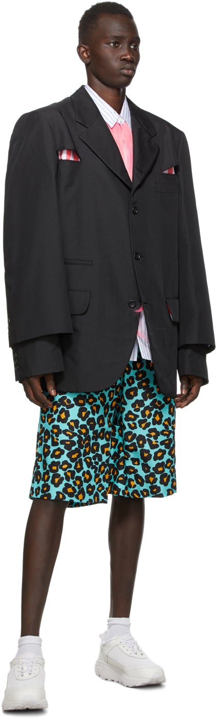 Comme des GarÃ§ons Homme Plus Black Gabardine Cut-Out Blazer