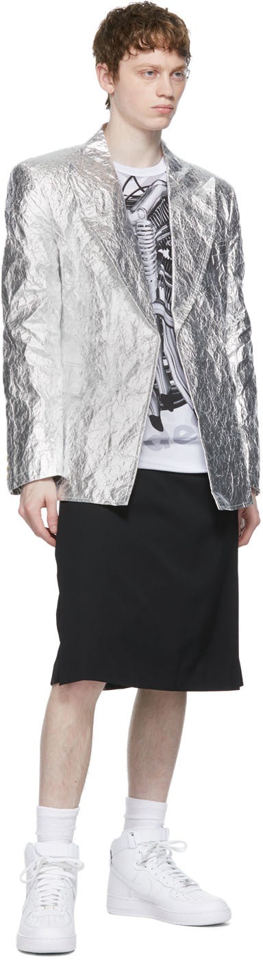 Comme des GarÃ§ons Homme Plus Black Gabardine Skort