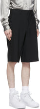Comme des GarÃ§ons Homme Plus Black Tropical Wool Shorts