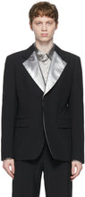Comme des GarÃ§ons Homme Plus Black Tropical Wool x Taffeta Blazer - Commez des garçons Homme plus laine tropicale noire x taffetas blazer - comme des garÃ§ons homme plus 검은 열대 양모 x 태 피터 블레이저