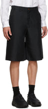 Comme des GarÃ§ons Homme Plus Black Twill Garment Treated Shorts