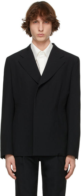 Comme des GarÃ§ons Homme Plus Black Wool Blazer - Commez des garçons Homme plus Blazer en laine noire - comme des garÃ§ons homme 플러스 블랙 울 블레이저