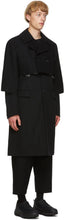 Comme des GarÃ§ons Homme Plus Black Wool Gabardine Layered Coat