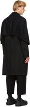 Comme des GarÃ§ons Homme Plus Black Wool Gabardine Layered Coat
