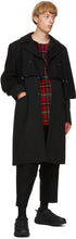 Comme des GarÃ§ons Homme Plus Black Wool Gabardine Layered Coat