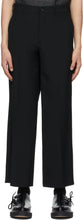 Comme des GarÃ§ons Homme Plus Black Wool Wide-Leg Trousers - Commez des garçons Homme plus Pantalon à jambe en laine noire - comme des garÃ§ons homme plus 검은 양모 와이드 다리 바지