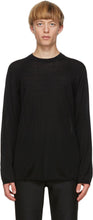Comme des GarÃ§ons Homme Plus Black Worsted Yarn Sweater - Commez des garçons Homme Plus chandail de fil laine noire noir - comme des garÃ§ons homme 플러스 블랙 소모사 원사 스웨터