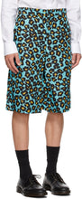 Comme des GarÃ§ons Homme Plus Blue Animal Shorts