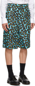 Comme des GarÃ§ons Homme Plus Blue Animal Shorts