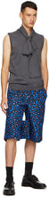 Comme des GarÃ§ons Homme Plus Blue Animal Shorts
