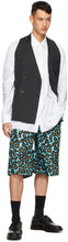 Comme des GarÃ§ons Homme Plus Blue Animal Shorts
