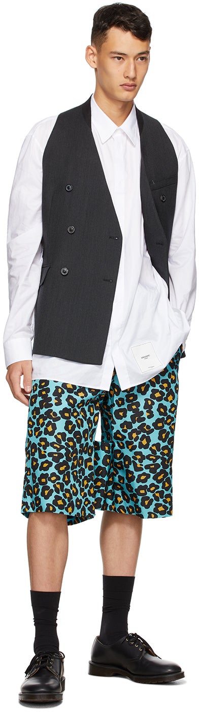 Comme des GarÃ§ons Homme Plus Blue Animal Shorts