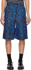 Comme des GarÃ§ons Homme Plus Blue Animal Shorts - Commez des garçons Homme plus Short animal bleu - comme des garÃ§ons homme 플러스 푸른 동물 반바지