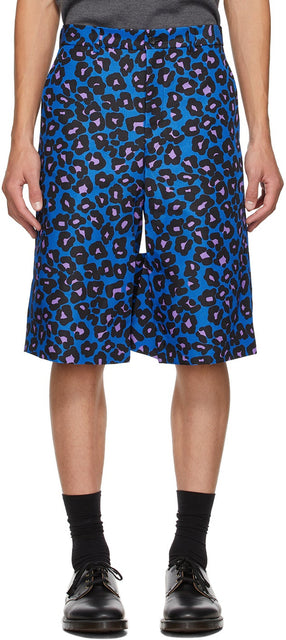 Comme des GarÃ§ons Homme Plus Blue Animal Shorts - Commez des garçons Homme plus Short animal bleu - comme des garÃ§ons homme 플러스 푸른 동물 반바지