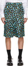 Comme des GarÃ§ons Homme Plus Blue Animal Shorts - Commez des garçons Homme plus Short animal bleu - comme des garÃ§ons homme 플러스 푸른 동물 반바지