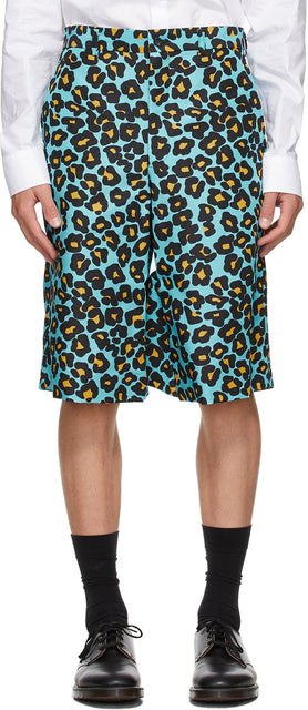 Comme des GarÃ§ons Homme Plus Blue Animal Shorts - Commez des garçons Homme plus Short animal bleu - comme des garÃ§ons homme 플러스 푸른 동물 반바지