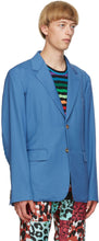 Comme des GarÃ§ons Homme Plus Blue Arm Slit Blazer