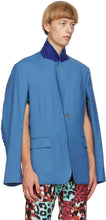 Comme des GarÃ§ons Homme Plus Blue Arm Slit Blazer