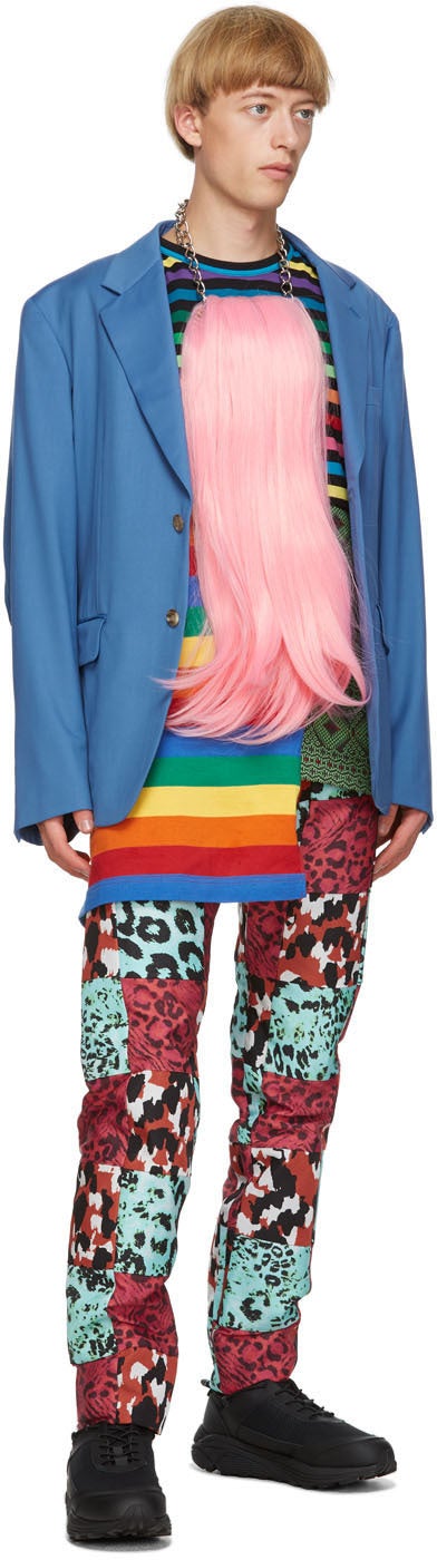 Comme des GarÃ§ons Homme Plus Blue Arm Slit Blazer