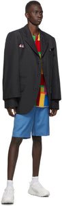 Comme des GarÃ§ons Homme Plus Blue Wool Gabardine Shorts