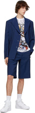 Comme des GarÃ§ons Homme Plus Blue Wool Shorts