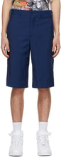 Comme des GarÃ§ons Homme Plus Blue Wool Shorts - Table des garçons Homme plus Short de laine bleue - comme des garÃ§ons homme plus 푸른 양모 반바지