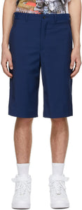 Comme des GarÃ§ons Homme Plus Blue Wool Shorts - Table des garçons Homme plus Short de laine bleue - comme des garÃ§ons homme plus 푸른 양모 반바지