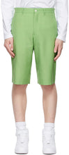 Comme des GarÃ§ons Homme Plus Green Wool Shorts - Commez des garçons Homme plus Short de laine verte - comme des garÃ§ons homme Plus 녹색 양모 반바지