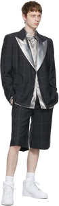 Comme des GarÃ§ons Homme Plus Grey Windowpane Shorts