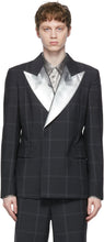 Comme des GarÃ§ons Homme Plus Grey Windowpane x Taffeta Blazer - Commez des garçons Homme plus Grey Windowpane x Taffeta Blazer - comme des garÃ§ons homme 플러스 회색 창창 X 태 피터 블레이저