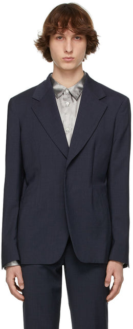 Comme des GarÃ§ons Homme Plus Grey Wool Blazer - Commez des garçons Homme plus Blazer de laine grise - comme des garÃ§ons homme 플러스 그레이 울 블레이저