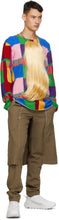 Comme des GarÃ§ons Homme Plus Multicolor Intarsia Crewneck Sweater